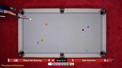 Intense hill-hill match🔥, great safeties👀, lots of drama between SVB and Kyle Amoroto at Hanoi Open. #trendingreelsvideo #highlights #billiards #9ball | Pinoy Sports Highlights