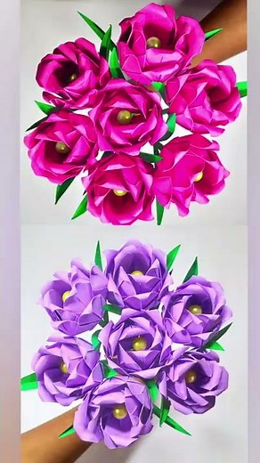 how to make beautiful paper flowers very easy / mal nirmana a4 nirmana