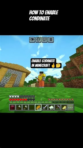 How to enable codinates in mincreaft 🤔 #shorts