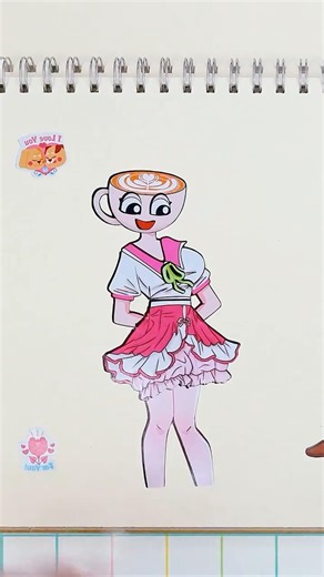 BRAINROT Tung Tung Sahur’s Love Confession to Ballerina Cappuccina | Sticker Book ASMR #shorts