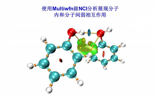 使用Multiwfn做NCI分析展现分子内和分子间弱相互作用