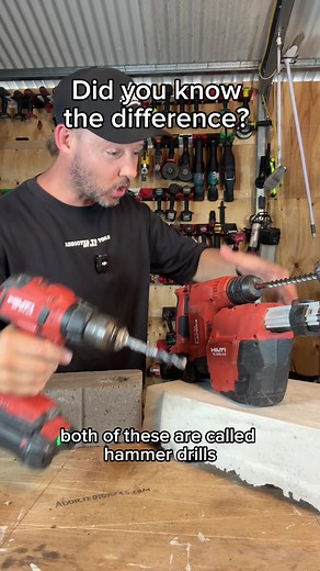 For apprentices or those that haven’t worked with these tools. There’s a big difference between a drill driver/hammer drill and an SDs hammer drill which is seen and felt very quickly. Is anyone calling the drill driver a hammer drill?