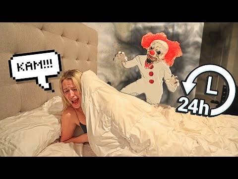 SCARING MY GIRLFRIEND FOR 24 HOURS! *SUPER FUNNY*
