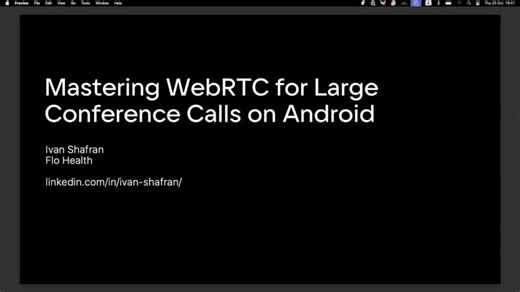 Mastering WebRTC for Large Conference Calls on Android | Carl-Gustaf Harroch