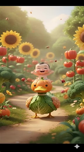 Du di Du di dam dam song 🎵| Cute baby fun on duck #kidstiktok #forkids #cocomelon #animation #fyp