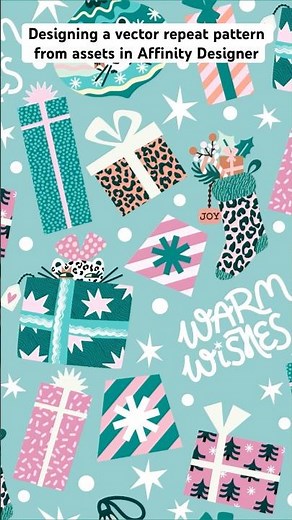 Seamless repeat pattern in Affinity Designer - diamond repeat #pattern #artshorts #illustration #art