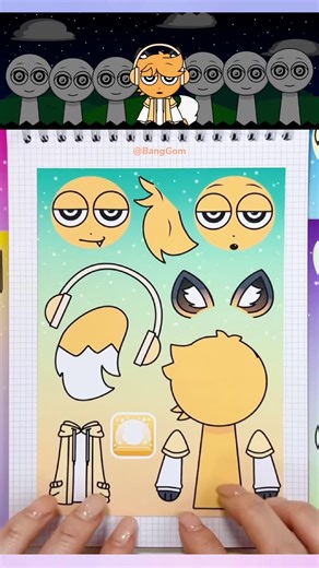 Oren - Sprunki New Night Time V2 스티커 북 DIY