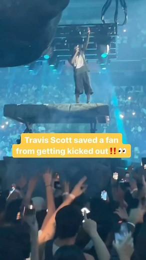 1.2K views | #TravisScott saved this fan from getting kicked out of his show‼️ Do y’all think he’s a real one for this⁉️ : lagrangejr / TikTok | Concerts By RAPTV | Facebook