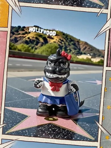 Ever wondered if Godzilla had a sister? Meet Crazilla Girl by OFFART. Stay Crazy Stay Kawaii #kaiju