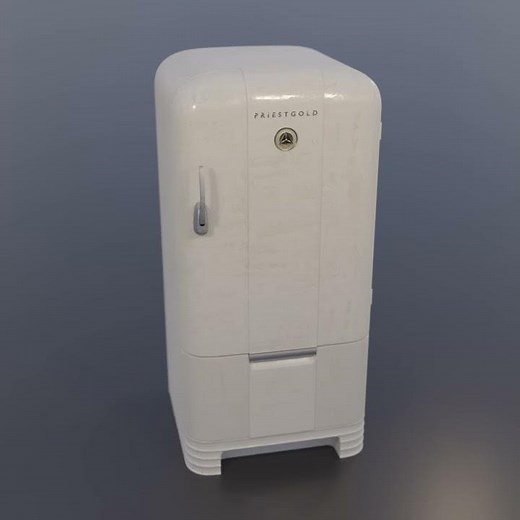 Vintage Fridge 3D Model