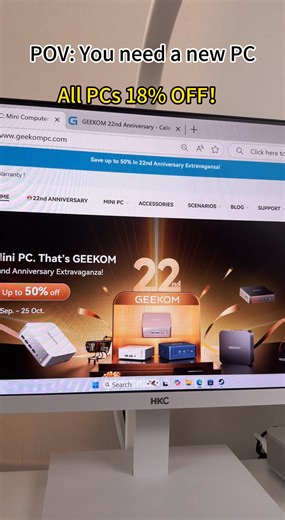 165K views · 27 reactions | Oops, bought one — happens every time GEEKOM drops a deal. Tripped over — but the 18% OFF made me click "Apply" :https://www.geekompc.com/ 18% OFF | Code: GEEKOM22 ---- #GEEKOM #MiniPC #Tech #computer #AnniversarySale #birthdaygift #SuperDiscount #LimitedTimeOffer #TechDeals | GEEKOM | Facebook