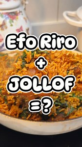 Efo Eiro Jollof =? Welcome to day 5 of our Jollof series where we combine legendary soups with Jollof and see what we have. What do you think of this one? It’s giving native rice but the Shoko leaves gives you that undeniable taste of Efo Riro. Next one drops tomorrow . Make sure to follow so you don’t miss it. ❤️ #omoyecooks #viralreels #cookingvideo #viralvideos #cookinghack | Omoye Cooks