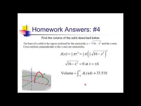 Volume - Cross-Sections: Problem Set #1