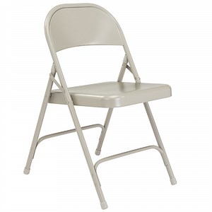 National Public Seating 52 Gray Metal Folding Chair - 4/Pack