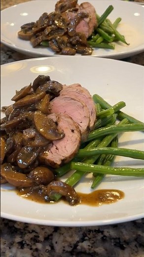 One Pan Pork Tenderloin w/ Mushroom Sauce - #recipe in description