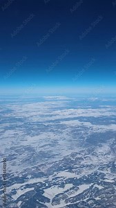 Flight, Turkey Region from above (the earth) - Flying in the sky, videography from the airplane window during flight, a beautiful view of the earth (Turkey) from a height of ten kilometers
