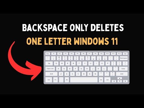 Backspace only deletes one letter Windows 11