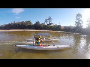 Father and daughter build a solar powered catamaran boat