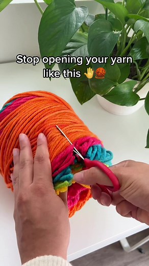 Here to help with another life hack, how to properly use your yarn 🧶 #obvioushacks #yarn #yarntok #yarnlovers #makeitwithmichaels #yarnaddict