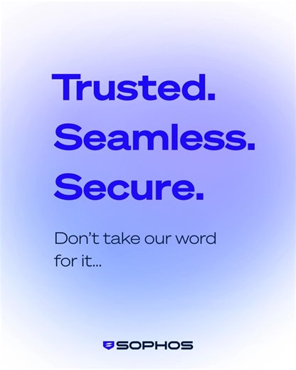 There’s no better validation than hearing directly from the people using our technology every day. 💙 From powerful threat detection to a security platform that’s easy to manage, customers on G2 highlight why organizations trust us to protect what matters. Read what customers are saying on G2: https://www.g2.com/products/sophos-endpoint/reviews | Sophos