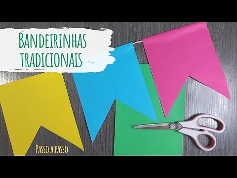 Como fazer Bandeirinhas de Festa Junina - Passo a passo FÁCIL