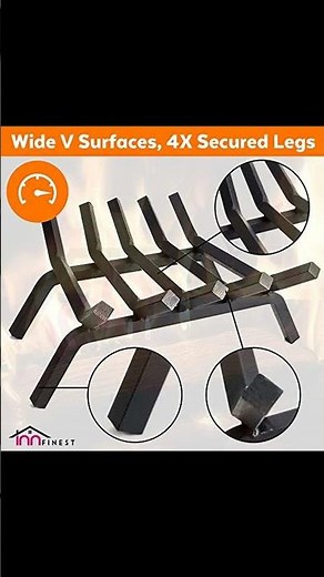 INNFINEST Fireplace Log Grate Showcase