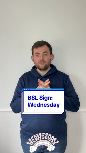 4.5K views · 395 reactions | Today’s new Sign in British Sign Language is? Today’s sign is #Wednesday ! Join me everyday for new signs in British Sign Language! #deaf #bsl #sse #signlanguage #daysoftheweek #wednesdayaddams #wednesdaynetflix Note: I’m from the South UK so some signs are regional! | The Deaf Chef | Facebook