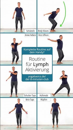 Routine für Lymph-Aktivierung - 8 Übungen 8 Minuten
