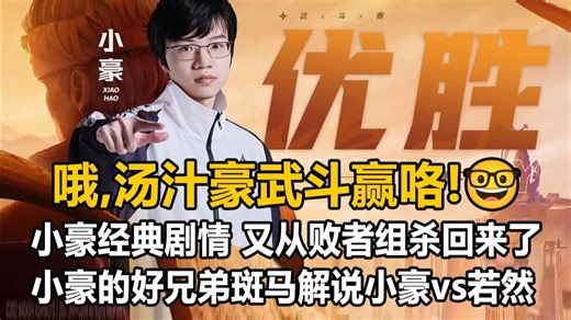 哦,汤汁豪赢咯!🤓 小豪经典外星人控制对面大脑！ 斑马解说 小豪vs若然 年总武斗赛瑞士轮DAY2