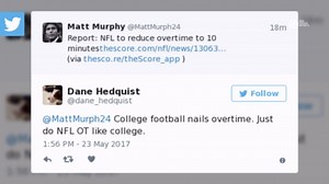 Fans react to NFL shortening overtime