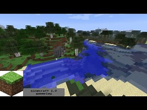 Minecraft 1.0 gameplay