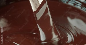 liquid chocolate texture. Process of making a chocolate bars
