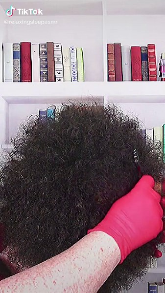 ASMR Afro Hair Combing #asmr #afro #afrohair #combing #fyp #foryou #kinkyhair #curlyhair #hair #hairstyling #comb #relax #relaxing #calming #sleep #fy