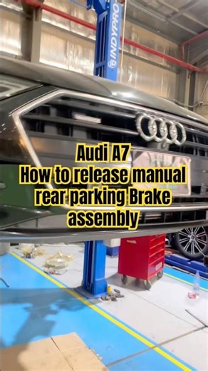 Audi A7 how to release without scanner real parking brake assembly manual #automotive #tips #audi