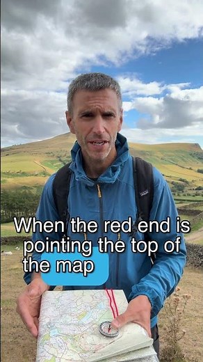 How to orientate the map with a compass