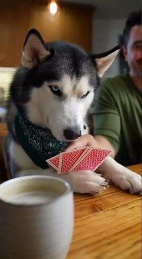 Dog Plays Cards with Human 🐕🃏