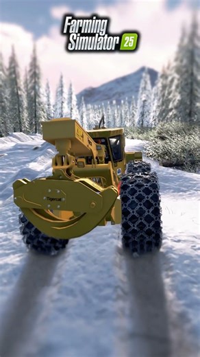 Winter skidding in DEEP snow-#farmingsimulator25