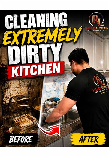 ✨ Cleaning an Extremely Dirty Kitchen! A dirty kitchen can hold grease, stains, bacteria, and bad smells. Our team helps bring your kitchen back to clean, fresh, and comfortable again. ✅ Deep Kitchen Cleaning ✅ Grease & Stain Removal ✅ Sink, Countertop & Cabinet Cleaning ✅ Move-Out / Move-In Cleaning 📍 Philadelphia & Nearby Areas 📲 Text us today: 1 (267) 325-6134 Raden Lombok Cleaning Service Clean space, fresh start. - #CleaningService #KitchenCleaning #DeepCleaning #DirtyKitchen #KitchenTran