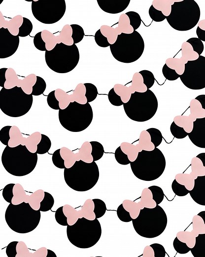 Minnie Mouse Banner, Minnie Mouse Birthday, Disney Birthday Banner, Mickey Ears, Minnie Mouse Birthday, Modern Disney Decor - Etsy