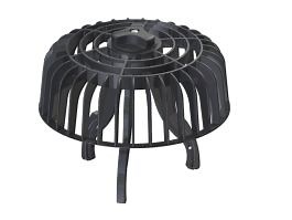 Plastic click leaf guard