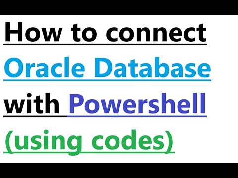 How to connect oracle with Powershell