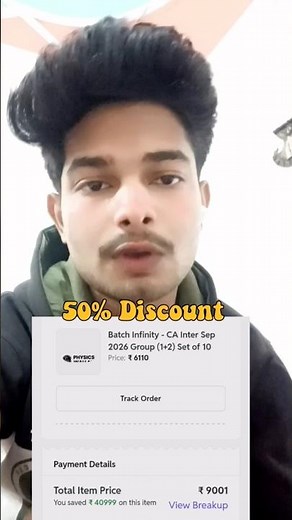 My CA Intermediate Both Group Batch Cost | 50% Discount Trick😨 #ca #icai #cainter #caresult #shorts