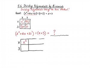 Dividing polynomials using the Box Method - Part 1