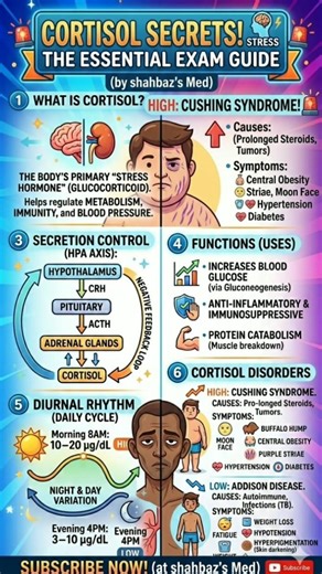 Cortisol: your stress hormone—too high or too low can be dangerous! ⚠️
