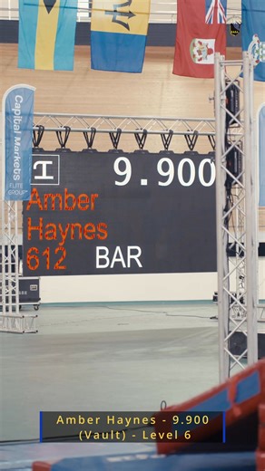 Amber Haynes soars to a stunning 9.900 on Vault at the 2025 CARIFTA Artistic Gymnastics Championships🔥 Competing in Level 6, Amber delivered one of the standout vaults of the meet and it was a massive moment for Team Barbados 🇧🇧 | Nate SportsTalk