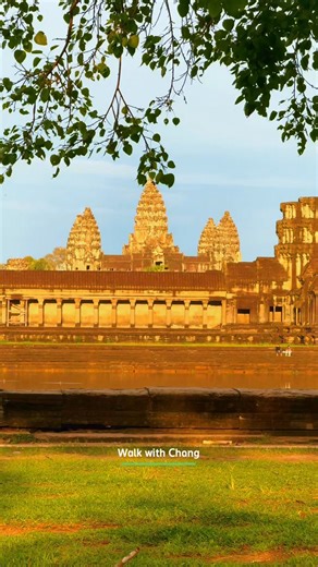 I just want to tell the world that Angkor Wat is not just one color. Angkor Wat is the most amazing architecture in the world, and its colors change every second . In the morning, the temple looks dark. At noon, it appears silver. In the evening, it glows golden. At least once in your life, you should come to Siem Reap to experience what true wonder feels like. | Walk With Chang