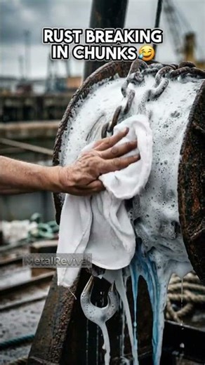 “78-Year Rust Breaking in Chunks 😳 | Satisfying Metal Restoration 🔥 #shorts”