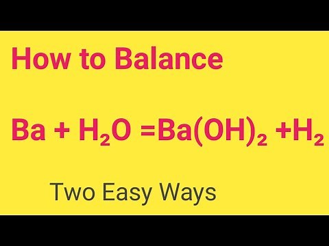 Ba + H2O =Ba(OH)2 +H2 Balanced Equation||Barium and Water=Barium hydroxide plus H2 Balanced Equation