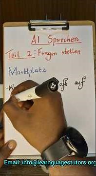 A1 Sprechen Teil 2: Forming Questions