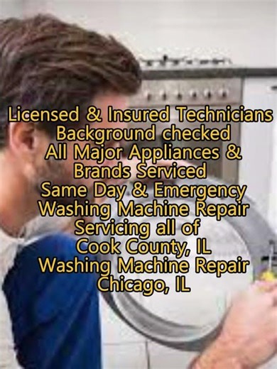 Washing Machine Repair Chicago, IL 630 454 7692
